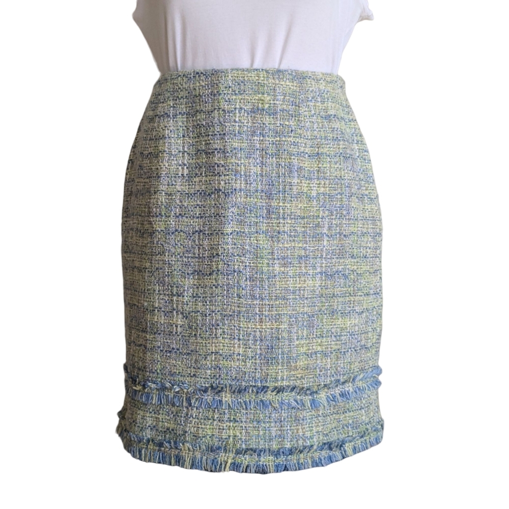 WD.NY Tweed Skirt with Fringe Size 12